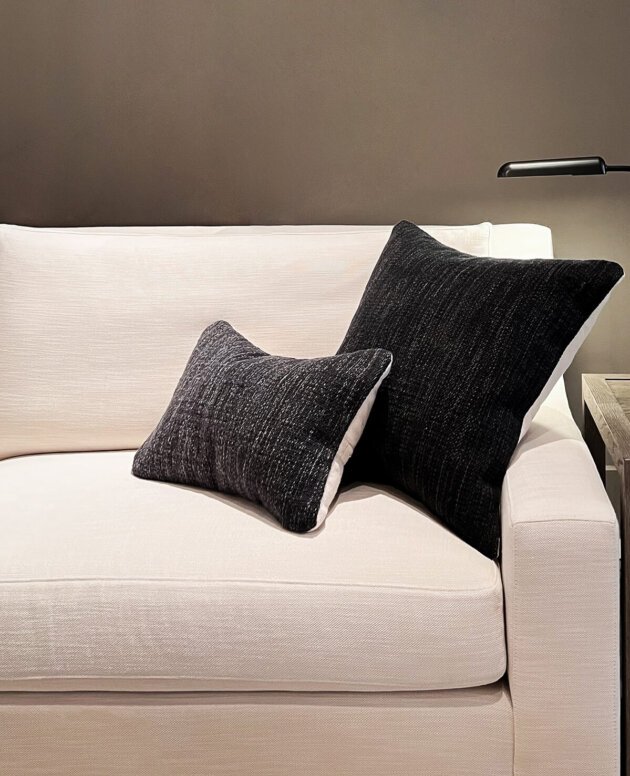Textured throw pillows